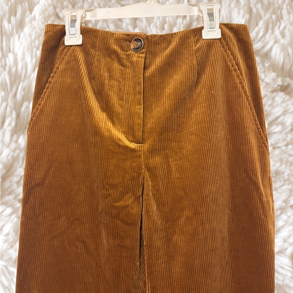Women's Corduroy Boot Cut Pants - Brown - Picture 4 of 8